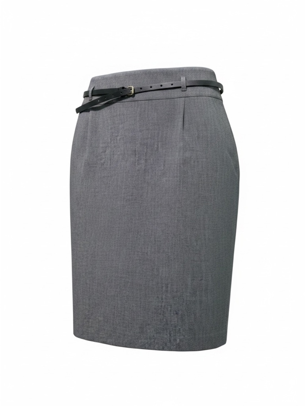 Apt 9 Gray Pencil Skirt Belted Lined Career Office Business Classic Size 14